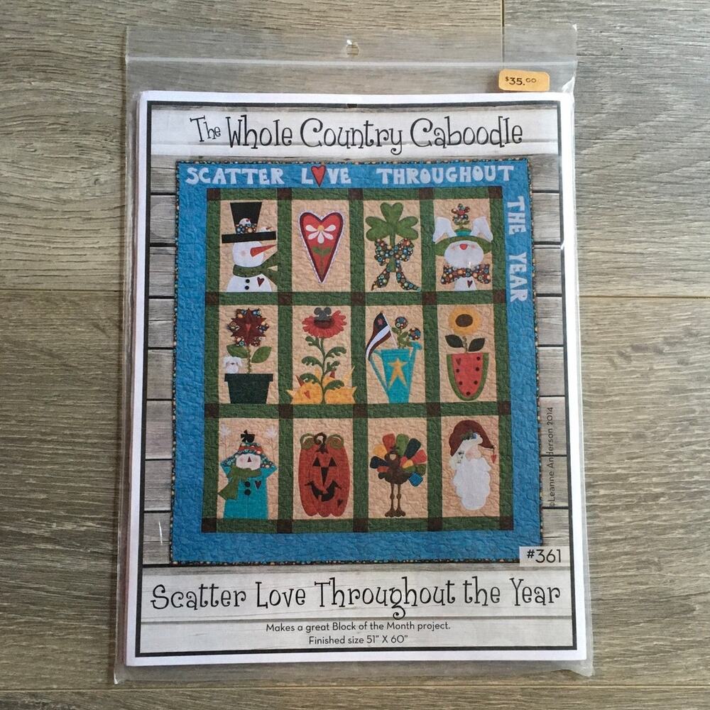 Whole Country Caboodle Quilt Sewing Pattern Scatter Love Throughout Year Block